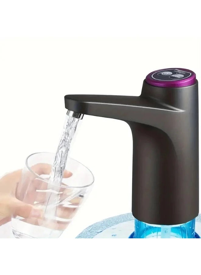 مضخة مياه أوتوماتيكية لجركن 5 جالون - موزع مياه كهربائي قابل للشحن USB مع وضع 600 مل ذكي وتوقف تلقائي، مضخة مياه لاسلكية محمولة لجراكن 2/3/4/5 جالون 19 لتر، متوافقة مع أواسيس مسافي ماي دبي العين الإمارات، خالية من BPA وآمنة للغذاء، للمنزل والمكتب والمطبخ والتخييم والنزهات والشواء، زر لمس بضغطة واحدة، بطارية طويلة العمر، موزع ومضخة جركن مياه - Image 1